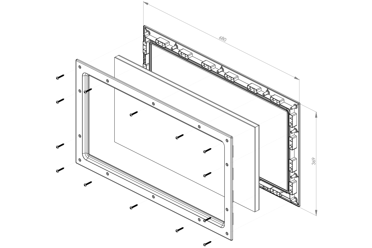 Okno-i370-skręcane-rysunek-techniczny Technical drawing Window i370 screws