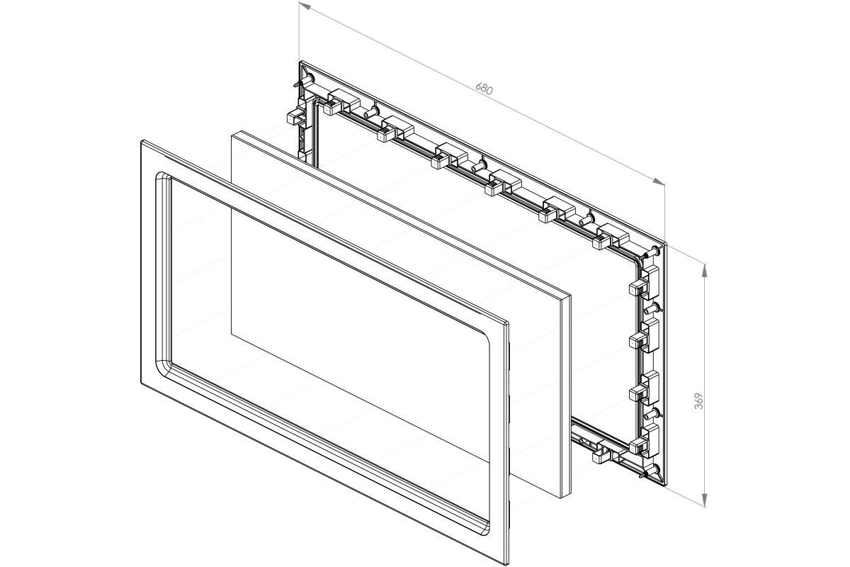 Okno-i370-zatrzaskowe-rysunek-techniczny Technical drawing Window i370 clips
